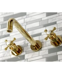 Kingston Brass KS8022BX Two-Handle Wall Mount Tub Faucet, Polished Brass -Moen-shop 3c21857b013fb657 0641 w800 h800 b0 p0