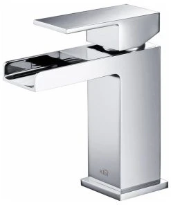 Kibi USA Waterfall Single Handle Bathroom Faucet KBF1004, Chrome, W/O Drain