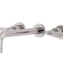 Kingston Brass KS8026ML Two-Handle Wall Mount Tub Faucet, Polished Nickel