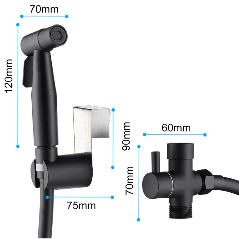 Wellfor Group LLC Wellfor Handheld Bidet Sprayer Attachment For Toilet, Matte Black 9 Wellfor Group LLC Wellfor Handheld Bidet Sprayer Attachment For Toilet, Matte Black - Image 9