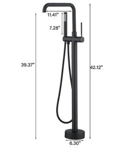JimsMaison Single Handle Floor Mounted Freestanding Tub Filler With Hand Shower 13 JimsMaison Single Handle Floor Mounted Freestanding Tub Filler With Hand Shower -Moen-shop 3de1646c03073d64 7692 w800 h800 b1 p0