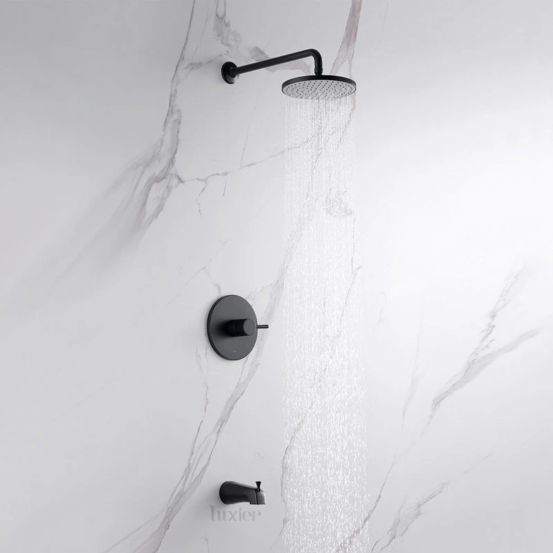 Luxier SS-C01-T-V Rainfall Shower Faucet With Valve And Spout, Matte Black 2 Luxier SS-C01-T-V Rainfall Shower Faucet With Valve And Spout, Matte Black - Image 2