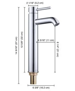 Yescom 12" Bathroom Vessel Sink Faucet 1-Hole, Chrome -Moen-shop 3f518a680ddde826 2365 w800 h800 b1 p0