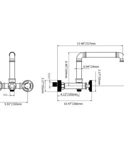 HOMARY Ruth Industrial Pipe Wall Mounted Bathtub Filler Faucet, Hand Shower 17 HOMARY Ruth Industrial Pipe Wall Mounted Bathtub Filler Faucet, Hand Shower -Moen-shop 40d115e502173b52 8835 w800 h800 b1 p0