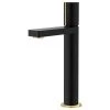 STYLISH Single Handle Bathroom Vessel Sink Faucet, Matte Black And Brushed Gold