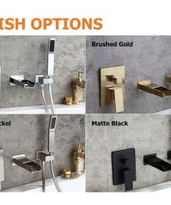 Homary Waterfall Wall-Mount Bathtub Filler Faucet & Handshower, Black 14 Homary Waterfall Wall-Mount Bathtub Filler Faucet & Handshower, Black -Moen-shop 414163390f071708 9930 w800 h800 b0 p0
