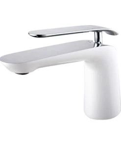 Blossom Kitchen & Bath Supply Single Handle Lavatory Faucet, Chrome/White