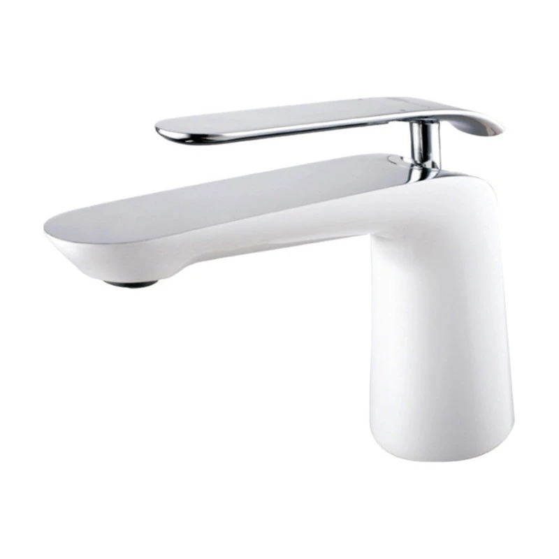 Blossom Kitchen & Bath Supply Single Handle Lavatory Faucet, Chrome/White 1 Blossom Kitchen & Bath Supply Single Handle Lavatory Faucet, Chrome/White