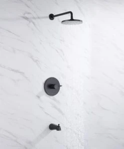 Luxier SS-C01-T-V Rainfall Shower Faucet With Valve And Spout, Oil Rubbed Bronze -Moen-shop 4201dd8801f9c978 7221 w800 h800 b0 p0