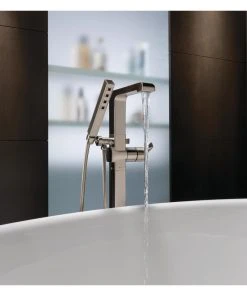 Delta Faucet Delta T4767-FL Ara Floor Mounted Tub Filler - Matte Black -Moen-shop 4341f97d0d269166 1201 w800 h800 b0 p0