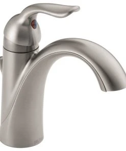 Delta Faucet Delta Lahara Single Handle Bathroom Faucet, Stainless, 538-SSMPU-DST