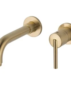 Delta Faucet Delta Trinsic Single Handle Wall Mount Bathroom Faucet Trim, Champagne Bronze