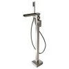 HOMARY Modern Waterfall Freestanding Bathroom Bathtub Faucet Floor Mount Tub Filler, Br