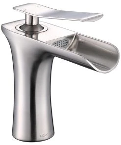 Yescom Aquaterior Single Handle Bathroom Faucet Waterfall Spout Mixer Tap (CUPC NSF)