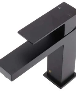 Fine Fixtures Square Single Hole Bathroom Faucet, Black -Moen-shop 47e195380ecec55a 0058 w800 h800 b1 p0