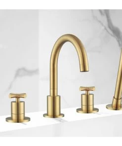 Ancona Two Handle Roman Tub Faucet In Brushed Titanium Gold -Moen-shop 48915d3201155309 3997 w800 h800 b0 p0