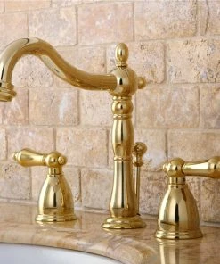 Kingston Brass Widespread Bathroom Faucet With Brass Pop-Up, Polished Brass -Moen-shop 489179a60bd8cd71 3253 w800 h800 b0 p0