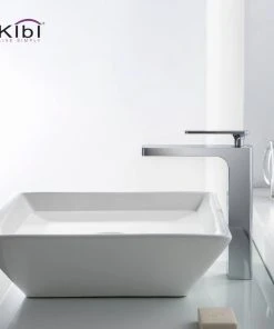 Kibi USA Infinity Single Handle Vessel Sink Faucet KBF1007, Chrome, W/O Drain -Moen-shop 4891e32c0f1b5514 1141 w800 h800 b0 p0