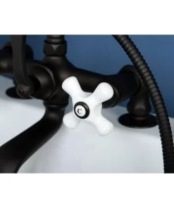 Kingston Brass Kingston 7" Deck Mount Clawfoot Tub Faucet W/Hand Shower, Oil Rubbed Bronze -Moen-shop 4941c0810dded481 2139 w800 h800 b0 p0