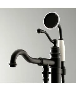 Kingston Brass Freestanding Tub Faucet With Hand Shower, Matte Black -Moen-shop 496140860bd8d324 5588 w800 h800 b0 p0