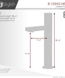 STYLISH Single Handle Bathroom Vessel Sink Faucet, Matte Black And Brushed Gold -Moen-shop 4b51254b011bbfe3 9980 w800 h800 b0 p0