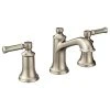 Moen T6805 Double Handle Widespread Bathroom Faucet - Brushed Nickel