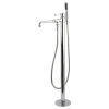 Kingston Brass Freestanding Tub Faucet With Hand Shower, Polished Chrome