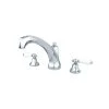 Kingston Brass Polished Chrome Roman Tub Filler With Porcelain Lever Handles KS4321PL