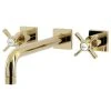 Kingston Brass KS6022ZX Wall Mount Tub Faucet, Polished Brass