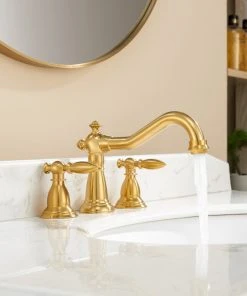 Vinnova Corella Widespread Bathroom Basin Sink Faucet, Brushed Gold -Moen-shop 4f91a772027a47ea 2079 w800 h800 b0 p0