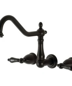 Kingston Brass KS1020PKL Wall Mount Roman Tub Faucet, Matte Black