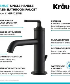 Kraus USA, Inc. Kraus KBF-1221 Ramus 1.2 GPM 1 Hole Bathroom Faucet - Brushed Gold -Moen-shop 50b1d80000d9554f 8837 w800 h800 b0 p0