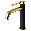 VIGO Madison CFiber© Single Hole Bathroom Faucet, Matte Gold/Matte Black
