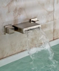 Fontana Showers Sacramento Brushed Nickel Wall Mounted Double Handled Bathtub Faucet -Moen-shop 5101ced30af09aa4 1395 w800 h800 b0 p0