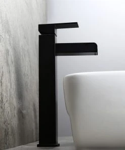 HOMARY Contemporary Single Handle Waterfall Spout Bathroom Vessel Sink Faucet, Matte Bl -Moen-shop 521105870d1d9aee 4877 w800 h800 b0 p0