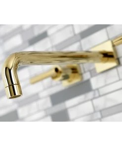 Kingston Brass KS6022CML Wall Mount Tub Faucet, Polished Brass -Moen-shop 532107f6013fb8bc 0530 w800 h800 b0 p0
