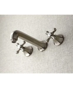 Kingston Brass KS4028AX 2-Handle Wall Mount Tub Faucet, Brushed Nickel -Moen-shop 5391074c013fb79f 0467 w800 h800 b0 p0