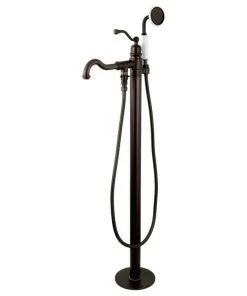 Kingston Brass Freestanding Tub Faucet With Hand Shower, Oil Rubbed Bronze
