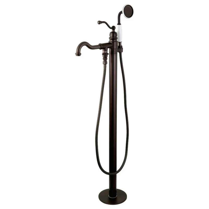 Kingston Brass Freestanding Tub Faucet With Hand Shower, Oil Rubbed Bronze 1 Kingston Brass Freestanding Tub Faucet With Hand Shower, Oil Rubbed Bronze