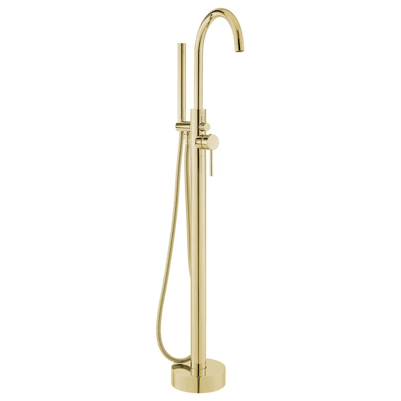 Swiss Madison Ivy Freestanding Bathtub Faucet, Brushed Gold 2 Swiss Madison Ivy Freestanding Bathtub Faucet, Brushed Gold - Image 2