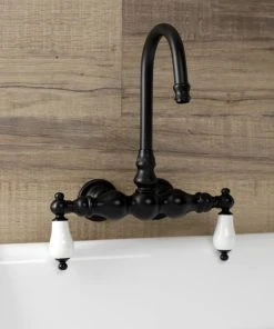 Kingston Brass AE5T0 3-3/8" Wall Mount Tub Faucet, Matte Black -Moen-shop 56816454013fb740 0039 w800 h800 b0 p0