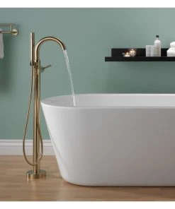 Delta Faucet Delta Trinsic Contemporary Floor Mount Tub Filler Trim, Champagne Bronze -Moen-shop 56a114a40cbf4246 1387 w800 h800 b0 p0