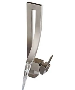 HOMARY Modern Design Single Lever Handle 1-Hole Bathroom Sink Faucet With Waterfall, Br