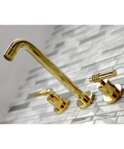 Kingston Brass KS8022ML Two-Handle Wall Mount Tub Faucet, Polished Brass -Moen-shop 58f12c99013fbcb8 0641 w800 h800 b0 p0