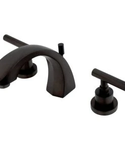 Kingston Brass Widespread Bathroom Faucet With Brass Pop-Up, Oil Rubbed Bronze