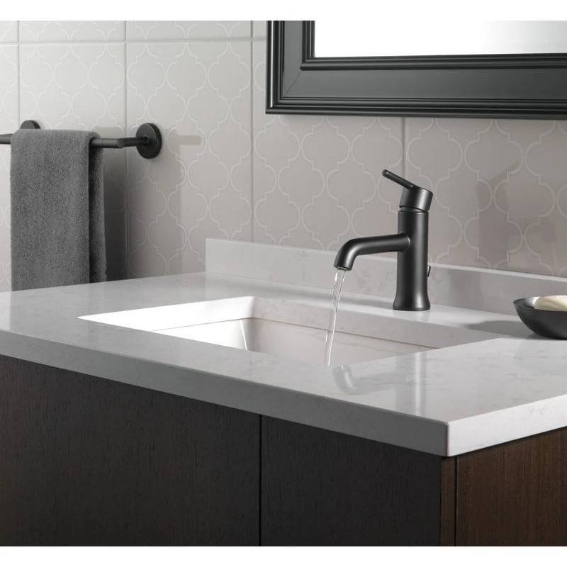 Delta Faucet Delta Trinsic Single Handle Bathroom Faucet, Matte Black, 559LF-BLMPU 3 Delta Faucet Delta Trinsic Single Handle Bathroom Faucet, Matte Black, 559LF-BLMPU - Image 3