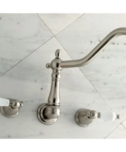 Kingston Brass Wall Mount Tub Faucet, Brushed Nickel -Moen-shop 5d21883e0c66f32b 4156 w800 h800 b0 p0