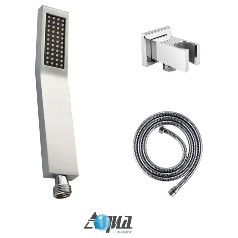 KUBEBATH Aqua Piazza Set, 12" Square Rain Shower, Handheld And Tub Filler, Chrome 6 KUBEBATH Aqua Piazza Set, 12" Square Rain Shower, Handheld And Tub Filler, Chrome - Image 6