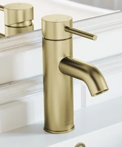Swiss Madison Ivy Single Hole Single Handle Bathroom Faucet, Brushed Gold