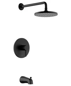 Luxier SS-C01-T-V Rainfall Shower Faucet With Valve And Spout, Matte Black 21 Luxier SS-C01-T-V Rainfall Shower Faucet With Valve And Spout, Matte Black -Moen-shop 5ef1ee8c0169eda7 7191 w800 h800 b1 p0
